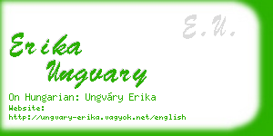erika ungvary business card